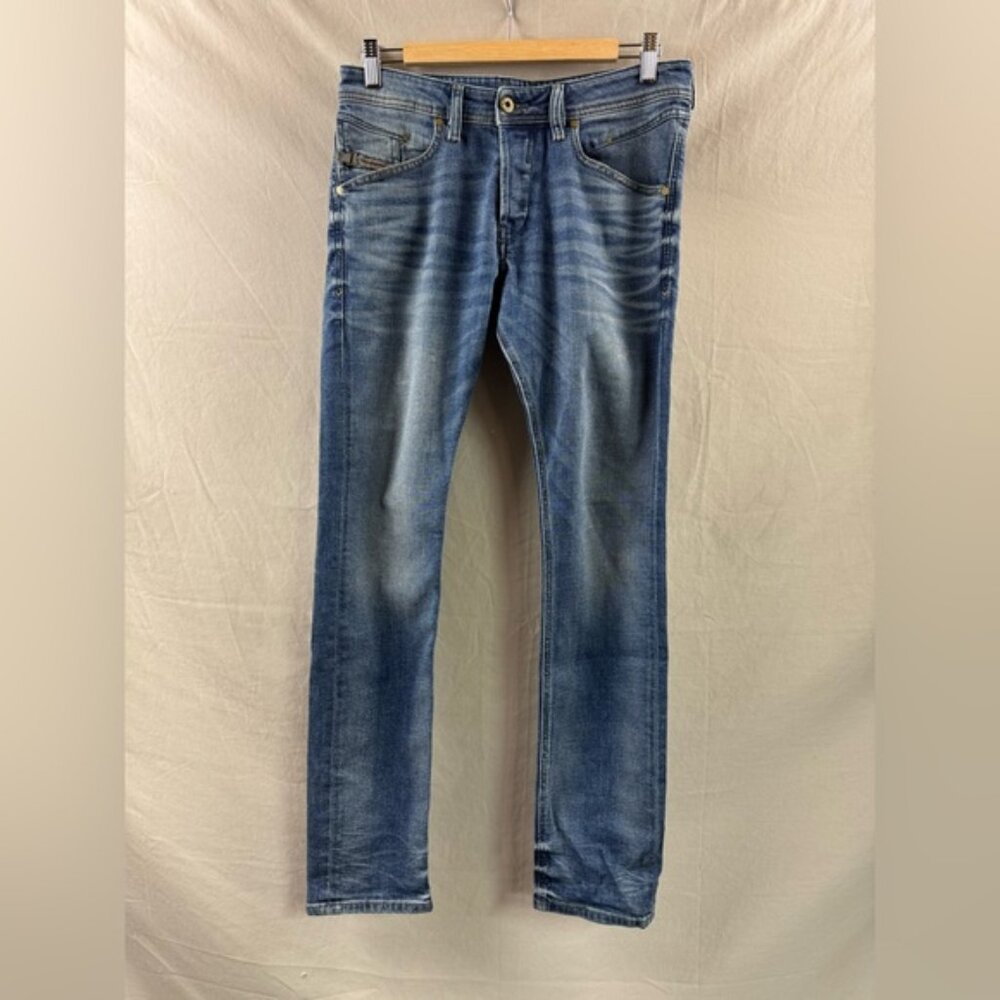 Diesel Jeans Mens Blue Belther Button Fly 28 x 32 - Picture 1 of 7